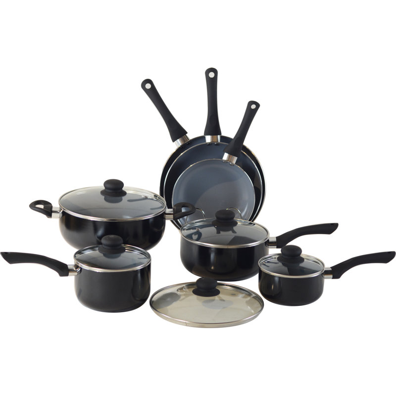 Gourmet Chef 12 Piece Non Stick Ceramic Cookware Set Wayfair